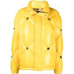 Abrigos cortos amarillos de poliester rebajados manga larga con logo Philipp Plein para mujer 