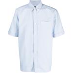 Camisas azules celeste de algodón de manga corta manga corta con logo Fred Perry para hombre 