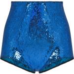 Shorts azules de poliester Dolce & Gabbana con lentejuelas para mujer 