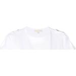 Camisetas orgánicas blancas de algodón de manga corta manga corta con cuello redondo Michael Kors by Michael con hombreras talla M de materiales sostenibles para mujer 
