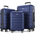 Set de maletas azules con mango telescópico para mujer 