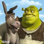 Shrek Impresiones en Lienzo de 40 x 40 cm y Burro,
