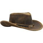 Sombreros marrones de goma de disfraces vintage talla L para hombre 