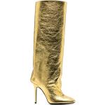 Botas doradas de piel de piel  rebajadas con tacón más de 9cm con logo The Attico talla 39 para mujer 