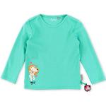 Sigikid Camiseta de Manga Larga para niña (algodón orgánico), Azul Turquesa Uni, 110 cm para Niñas