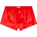 Pantalones rojos de seda con pijama con logo Diesel para mujer 
