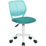 Silla de oficina Carnation con asiento de tela ajustable con ruedas, color verde