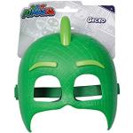 Simba PJ Masks 109402091 - Máscara de Gecko, con Banda elástica para disfrazar, Verde, 20 cm, para niños a Partir de 3 años