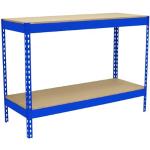 Mesas azules de madera de trabajo industriales Simonrack 