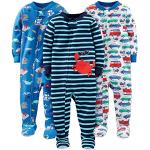Pijamas infantiles azul marino de poliester con rayas 3 años para bebé 