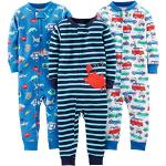 Pijamas infantiles azul marino de poliester con rayas 18 meses para bebé 