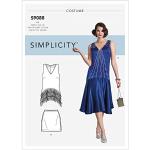 SIMPLICITY Patrón de costura S9088 Disfraces Flapper para mujer, 14-16-18-20-22, R5