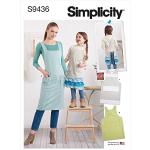 Simplicity Patrón de costura S9436 Delantales para adultos y niños