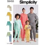 Simplicity Patrón de costura S9455 Misses', pantalones de punto para hombre y niño