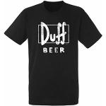 Camisetas negras Los Simpsons Duff Beats & More talla XL para hombre 