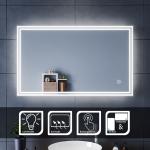 LUVODI Espejo baño Led con luz Antivaho de Pared Retroiluminado  Rectangular, 500x700mm
