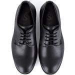SIRRI niños Derby tapete con Cordones Vestido Formal Zapatos Negros Boda Formal Calzado de Baile Taille 26