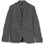 Sisley Jacket Chaqueta, Grey Check 901, 46 para Ho