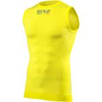 Camisetas interiores deportivas amarillas de sintético rebajadas sin mangas transpirables Sixs para hombre 