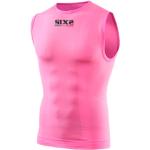 Camisetas interiores deportivas rosas de sintético rebajadas tallas grandes sin mangas transpirables Sixs talla XXL para hombre 
