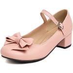 Zapatos rosas de tacón con tacón cuadrado talla 37 para mujer 
