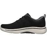 Sneakers negros de cuero sin cordones informales Skechers talla 44 para hombre 