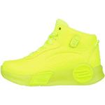 Zapatillas amarillas fluorescentes de sintético con cordones rebajadas con cordones informales Skechers talla 35 infantiles 