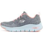 Skechers Arch Fit Comfy Wave, Zapatillas Mujer, Gris (Gray/Pink), 41 EU