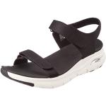 Sandalias deportivas negras de tejido de malla rebajadas de verano informales Skechers Arch Fit talla 40 para mujer 