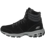 Skechers D'LITES CHILL FLURRY, Botines para Mujer, Black Suede/ Knit, 37 EU