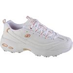 Zapatillas blancas de cuero de tenis Skechers D'Lites para mujer 