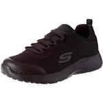 Zapatos deportivos negros de tela rebajados informales acolchados Skechers Dynamight talla 30 infantiles 