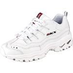 Skechers Energy Timeless Vision, Zapatillas Mujer, White/Red, 38 EU