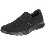 Sneakers negros de tejido de malla sin cordones informales acolchados Skechers Equalizer talla 41,5 para hombre 
