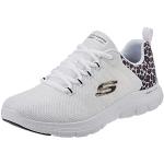 Zapatillas blancas de goma de leopardo rebajadas informales leopardo Skechers Flex Appeal 4.0 talla 37,5 para mujer 