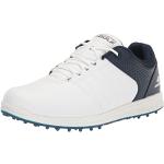 Skechers GO Golf Pivot, Zapatillas Hombre, White Synthetic/Navy Trim, 45.5 EU