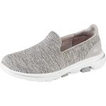 Skechers GO WALK 5 HONOR, Zapatillas para Mujer, Gray Textile/Trim, 37 EU