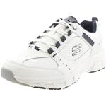 Skechers OAK CANYON REDWICK, Zapatillas para Hombre, White Leather/Synthetic/Textile/Navy Trim, 41.5 EU