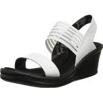Sandalias blancas de tela de tiras Skechers talla 38,5 para mujer 