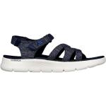 Sandalias planas azules de tela informales Skechers Go Walk talla 41 para mujer 