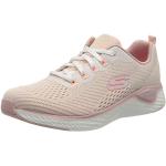Sneakers rosa pastel de tejido de malla sin cordones informales de punto Skechers Solar Fuse talla 36 para mujer 