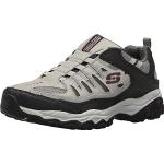 Zapatillas grises de goma de piel informales con logo Skechers Sport para hombre 