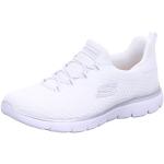 Sneakers blancos de tela sin cordones rebajados informales de punto Skechers Summits talla 39 para mujer 