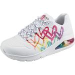 Skechers Uno 2 Floating Love, Sneakers Mujer, White/Multicolor Heart Print, 40 EU