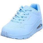 Sneakers azules celeste de tejido de malla con velcro rebajados informales Skechers Uno talla 39,5 para mujer 