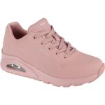 Zapatillas rosas de sintético de tenis Skechers Uno para mujer 