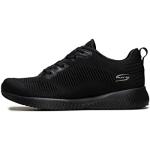 Zapatillas antideslizantes negras de goma rebajadas con cordones informales Skechers Sport talla 37 para mujer 