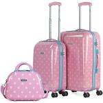 Set de maletas rosas de policarbonato con mango telescópico skpa-t para mujer 