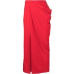 Faldas asimétricas rojas de seda por el tobillo Alexander McQueen asimétrico talla L para mujer 
