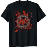 Camisetas negras de encaje de manga corta Slayer con logo talla S para hombre 